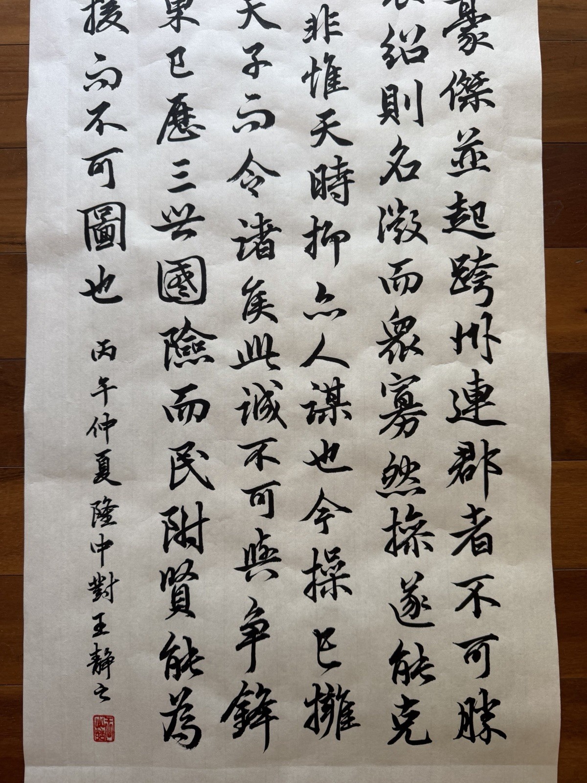 Unframed Chinese Calligraphy Freehand Longzhong Plan 隆中對2649