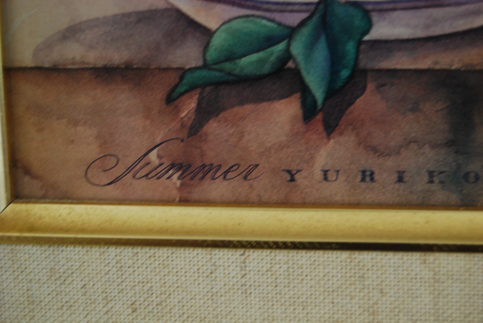 2 x VINTAGE LITHOGRAPHS PRINTS SPRING & SUMMER THE FOUR SEASONS BY YURIKO TAKATA