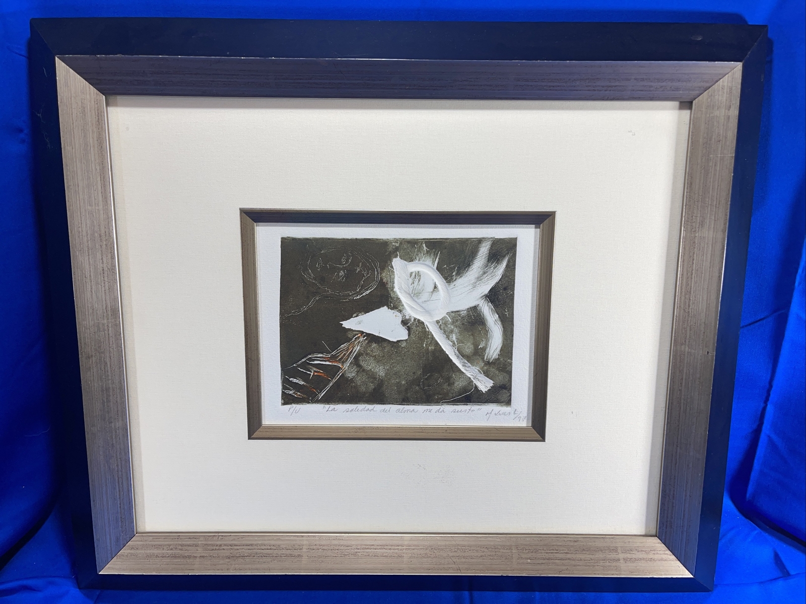 «The loneliness Of The Soul Scares Me» Signed/Numbered Framed Art. 19.5X16.5″
