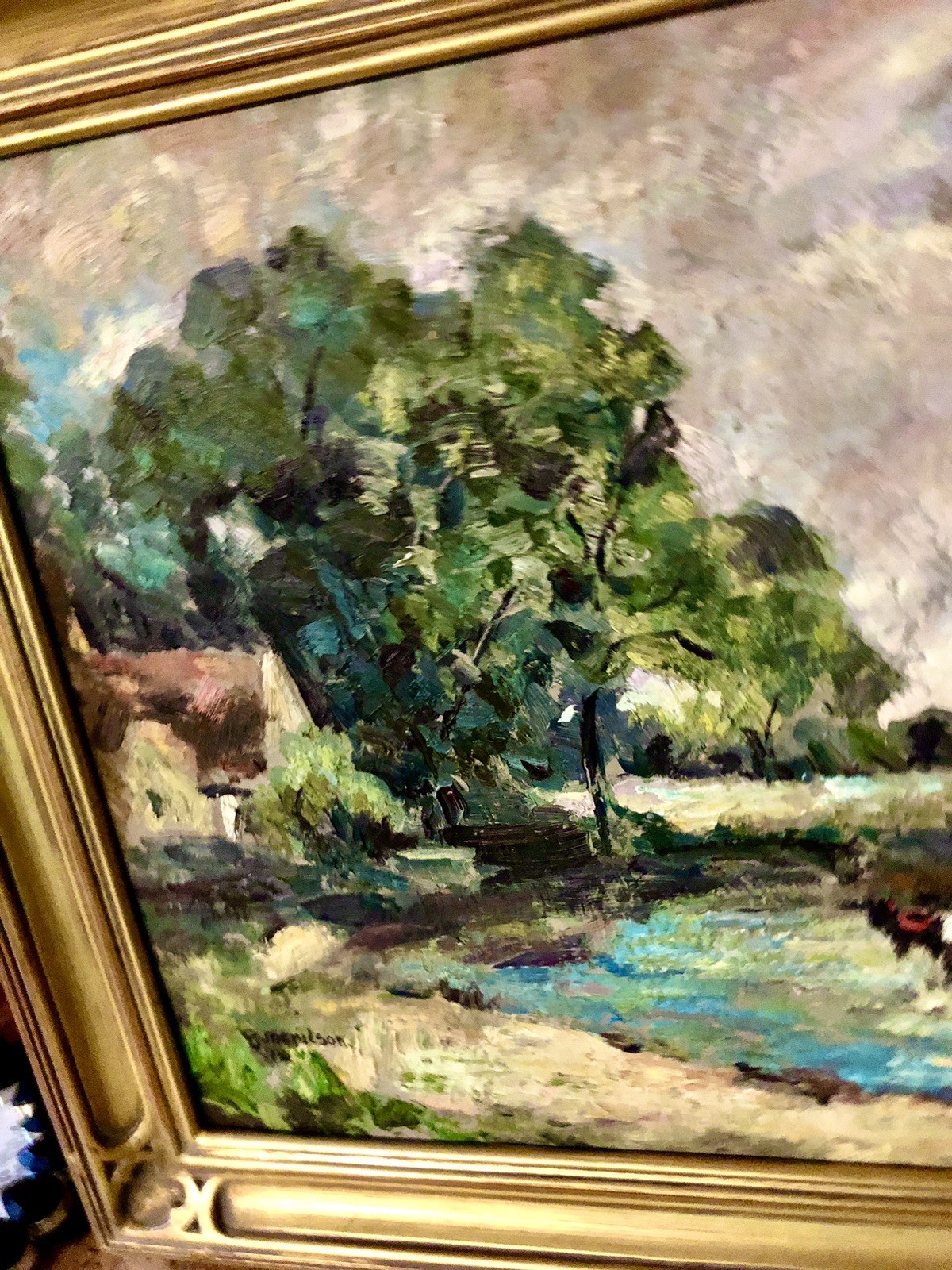 EXTRAORDINARY POST IMPRESSIONIST LANDSCAPE NJ ARTIST GLORIA MERILSON 1926-2005