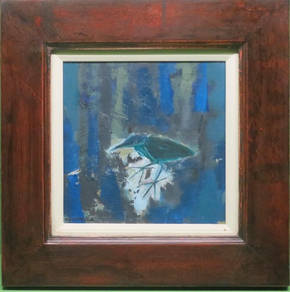 David Michie RSA (1928-2015) Scottish oil painting «Green Heron Santa Barbara»