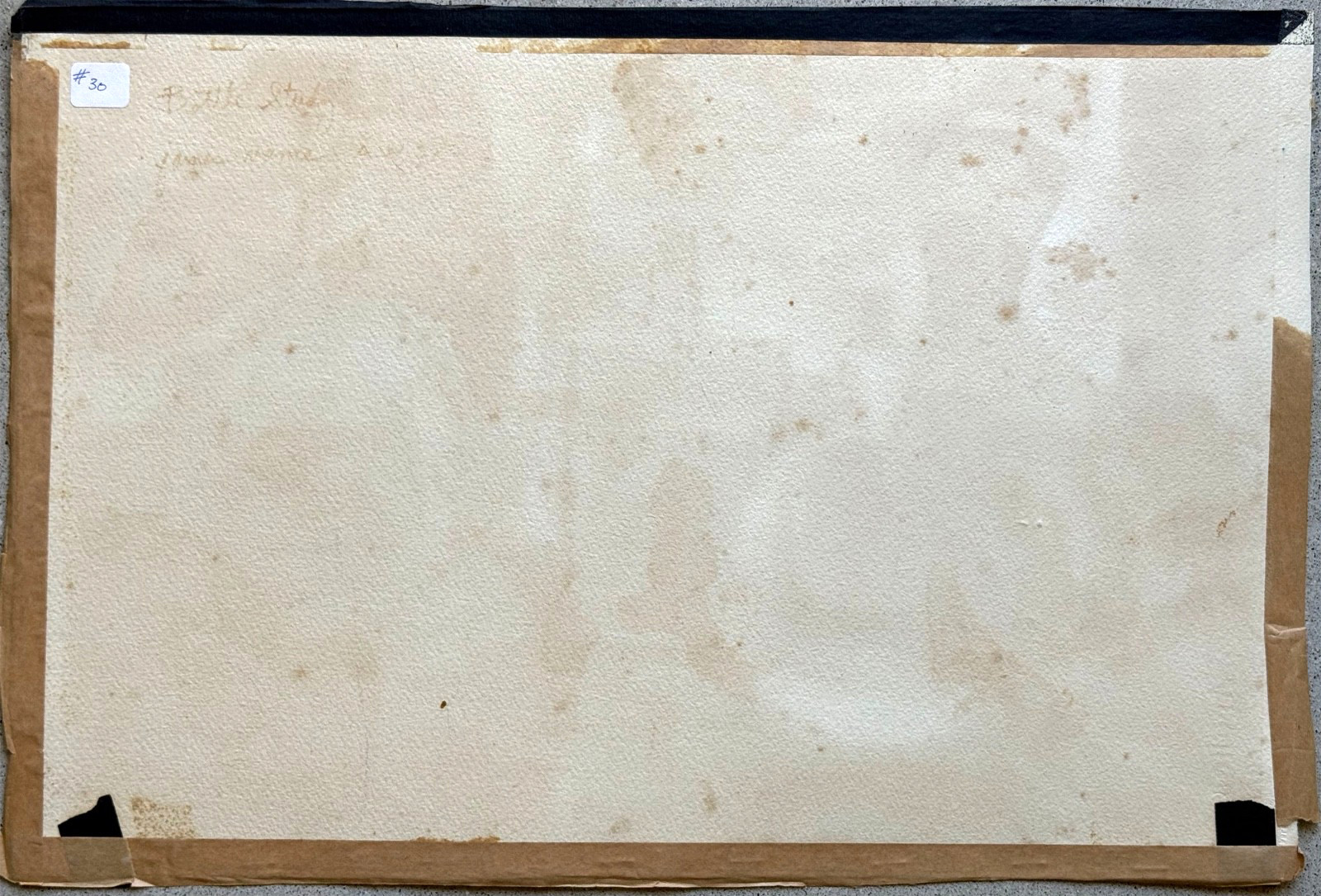 1950s Still Life Bottles ABSTRACT MODERNIST Watercolor Painting by JAMES VANCE