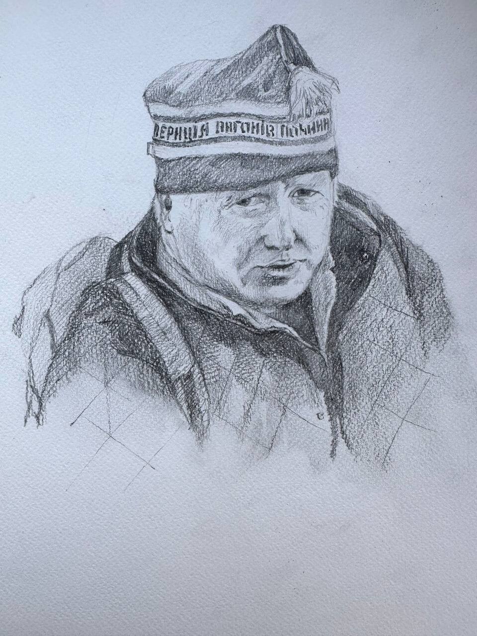 Painting by Ukrainian artist Kostiuk-Shostka «Portrait of Boris Johnson»