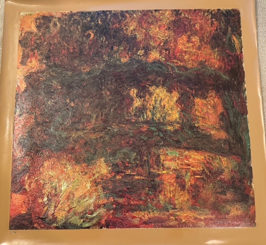 AUTHENTIC ARTAGRAPH OIL PAINTING «WATER LILIES/JAPANESE BRIDGE» BY CLAUDE MONET