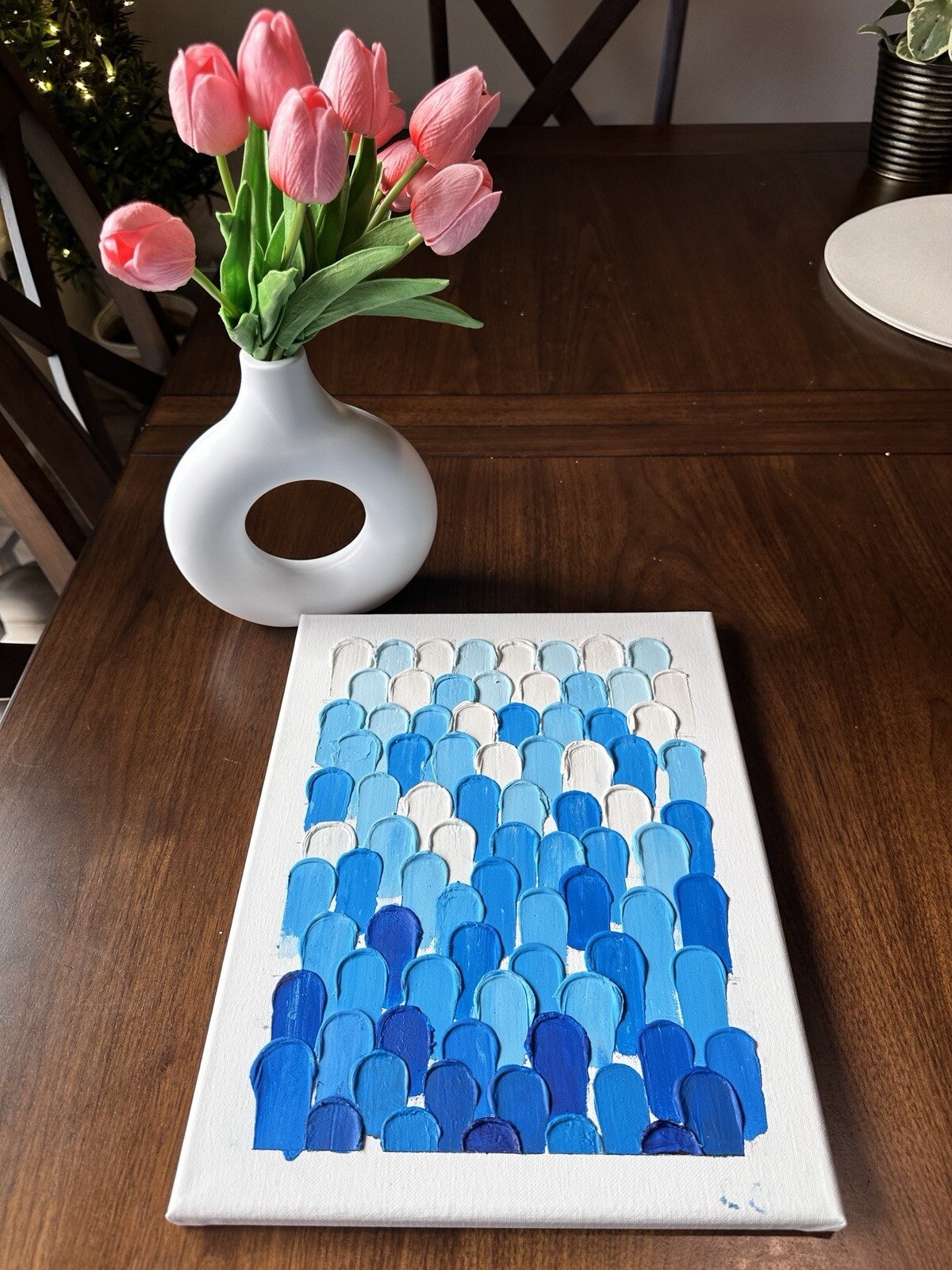 Shades Of Blue Textured Art