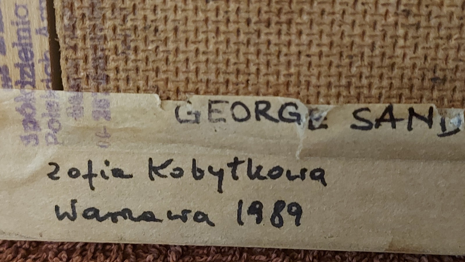 Original Painting «George Sand» – Signed, Zofia Kobytkova, 1989