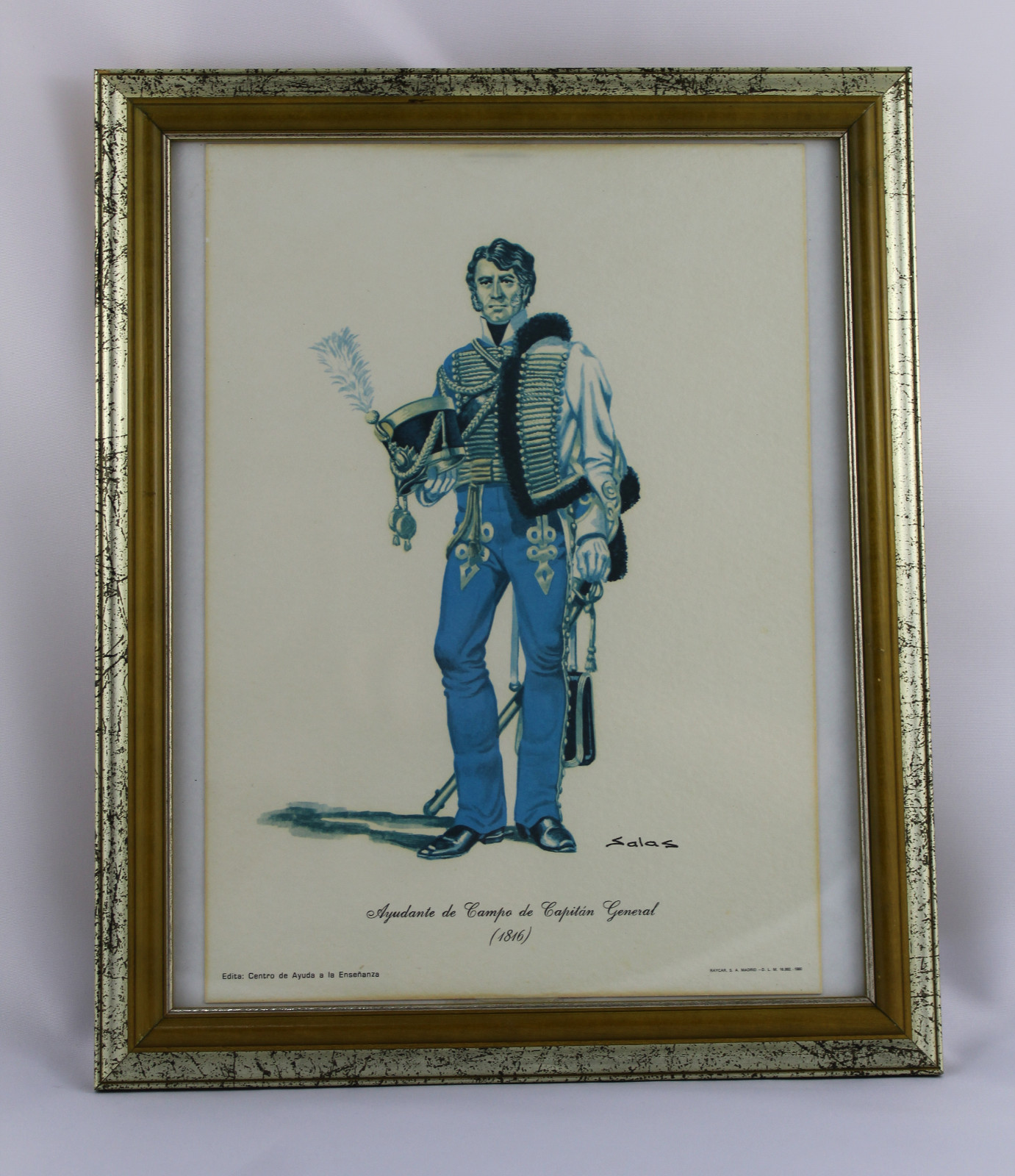 DOLPHIN SALAS Captain Grail Field Helper Foil (1816) Framed and Glass