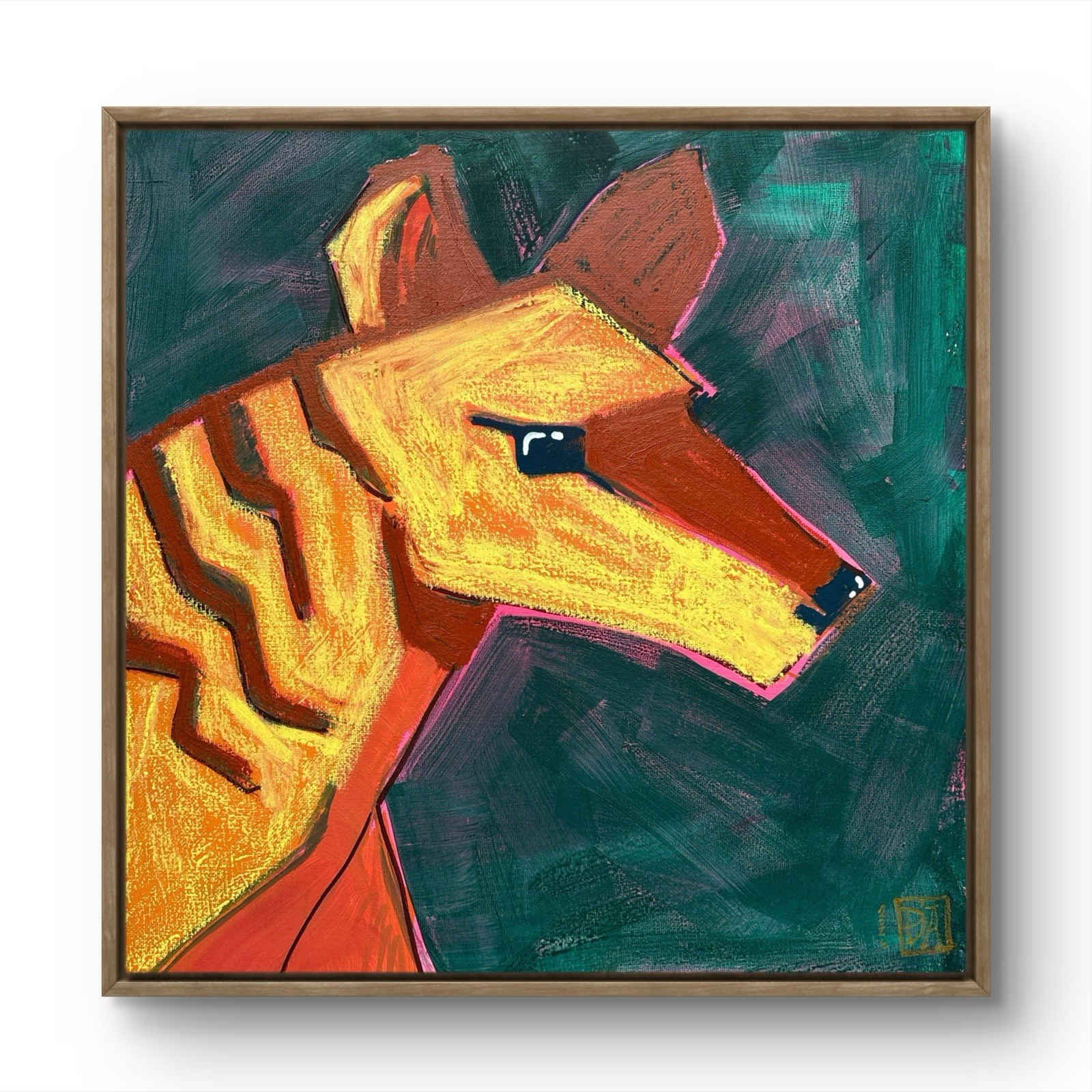 PORTIA Original Tasmanian Tiger Thylacine 11×14” Oil Canvas Painting Tasmania
