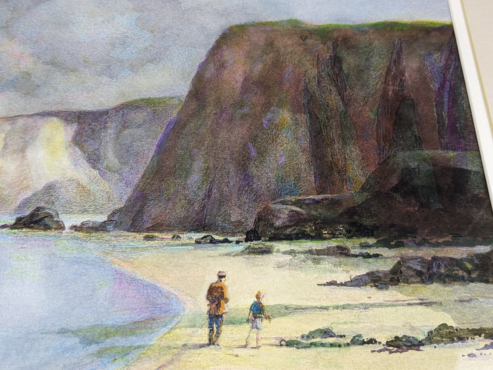John B. Lear (American, 1908-2008) «Headlands,» Watercolor Painting, 1996 Signed
