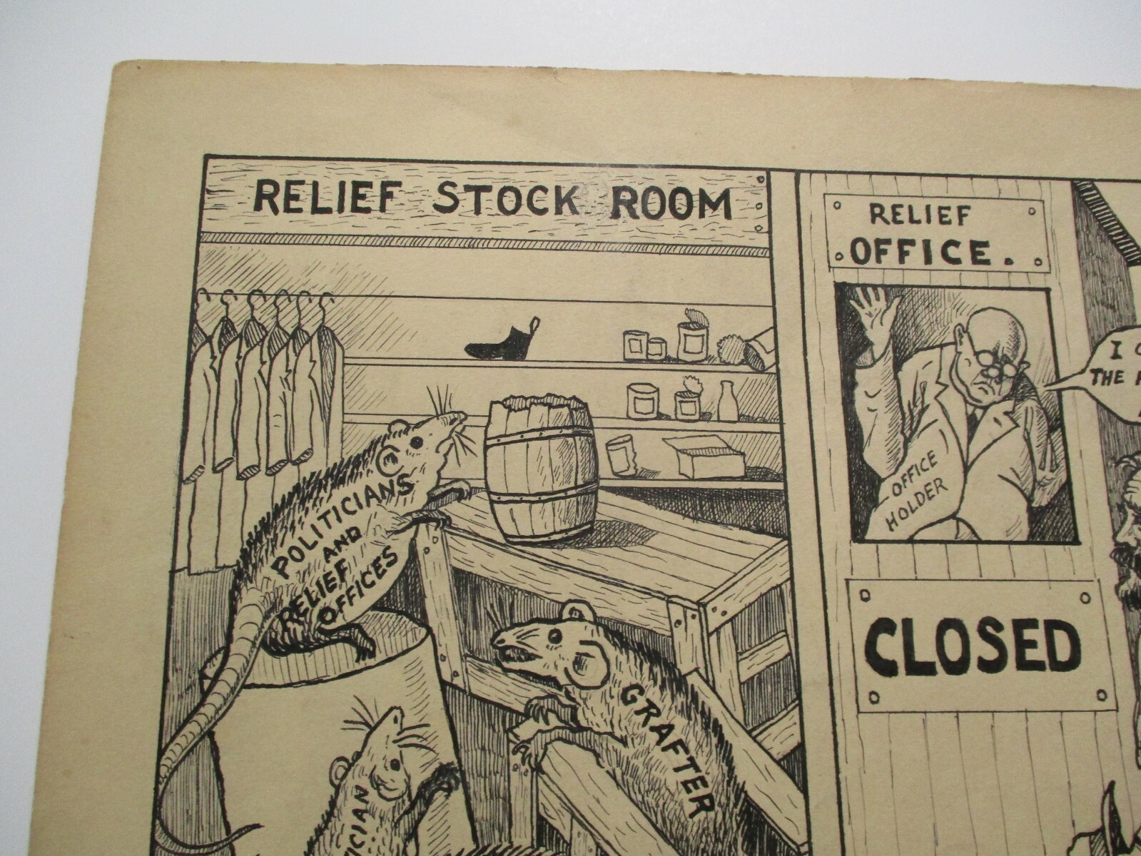 ANTIQUE PAINTING DRAWING ILLUSTRATION SATIRE POLITICAL WAR HISTORY REPEATS ARKOL