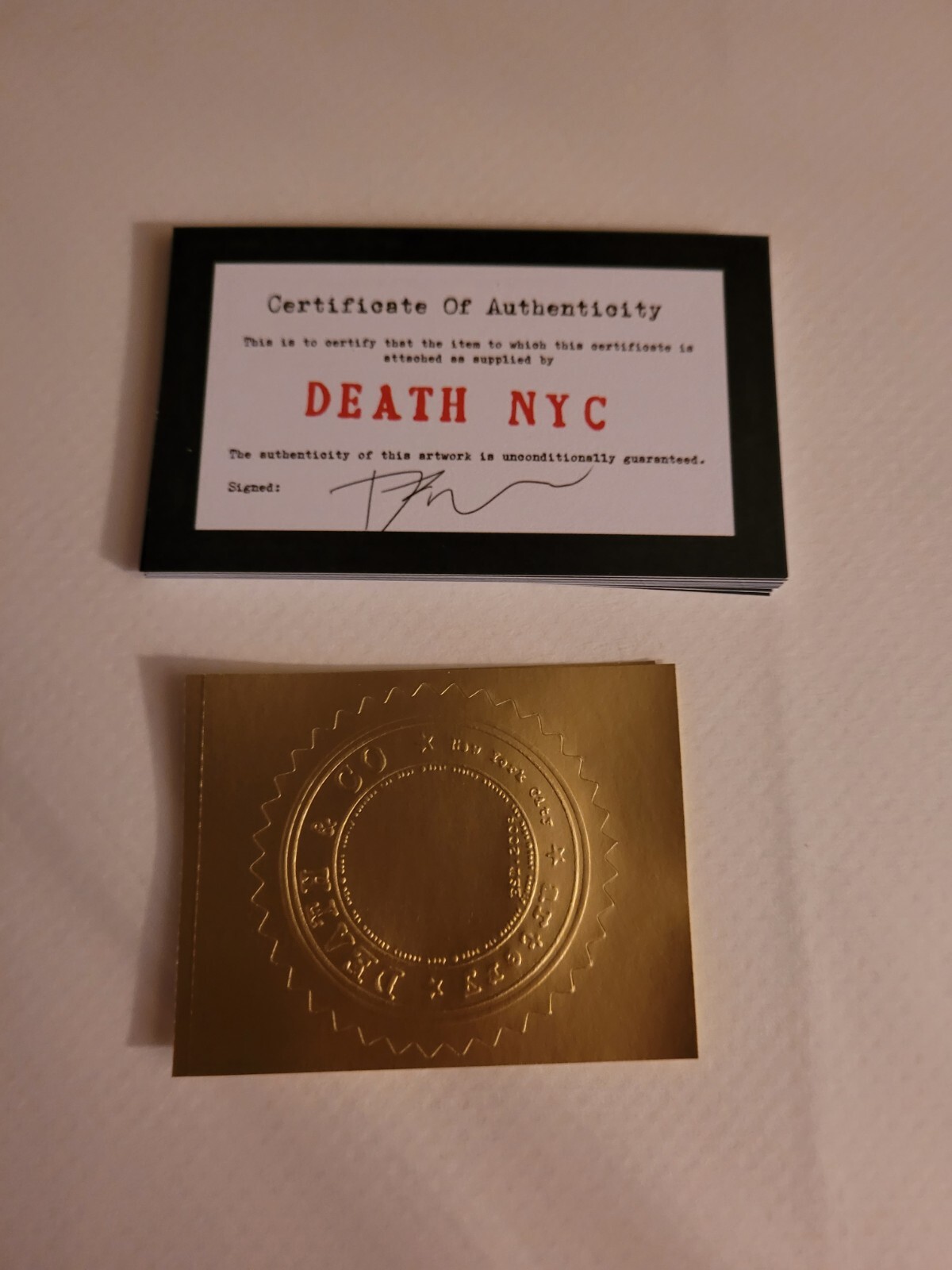 U.S 1 dollar bill Real Pop Art Original Signed Death NYC BANSKY Racer RARE FIND