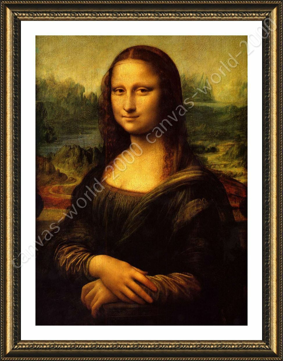 Mona Lisa by Leonardo Da Vinci | Framed canvas | Wall art print oil painting