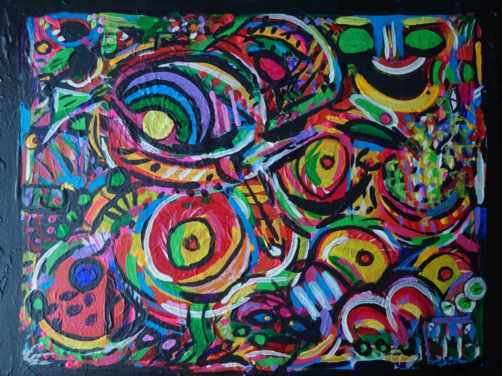 Impressions Adara Danner Original Textured Acrylic On Canvas Panel