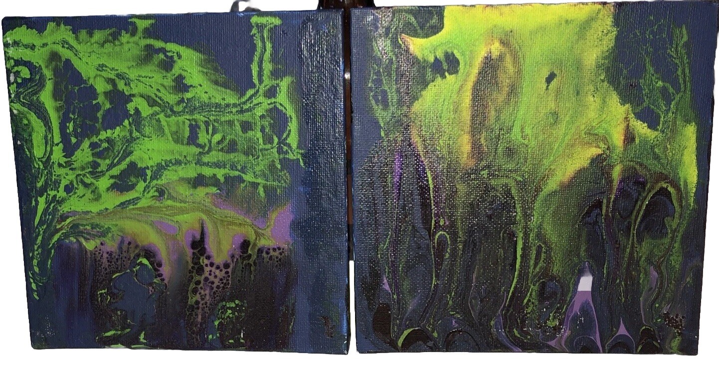 Aurora Borealis Original Art By pj, 1 And 2
