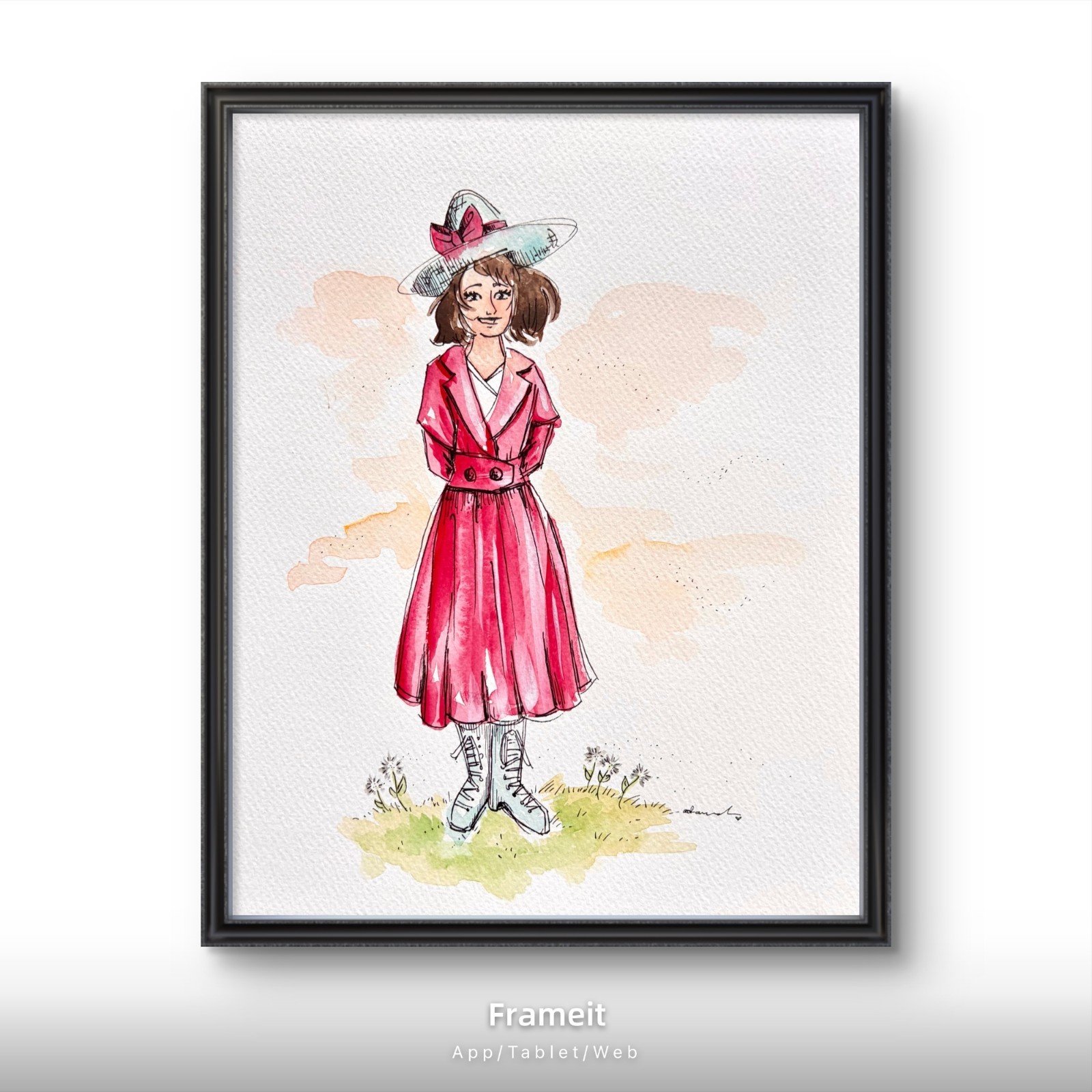 Original Woman of Spring Painting By Alannah Dyer- Acrylic 8×10 in. Beautiful