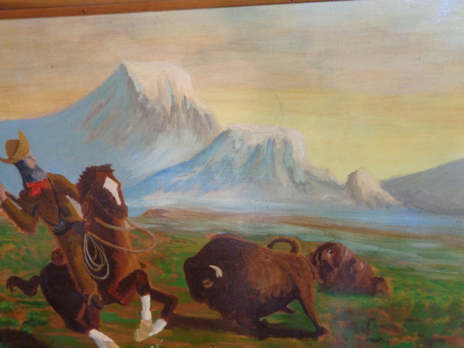 A. Johnston Large Signed Painting on Canvas 42×48, local pickup or buyer arrange