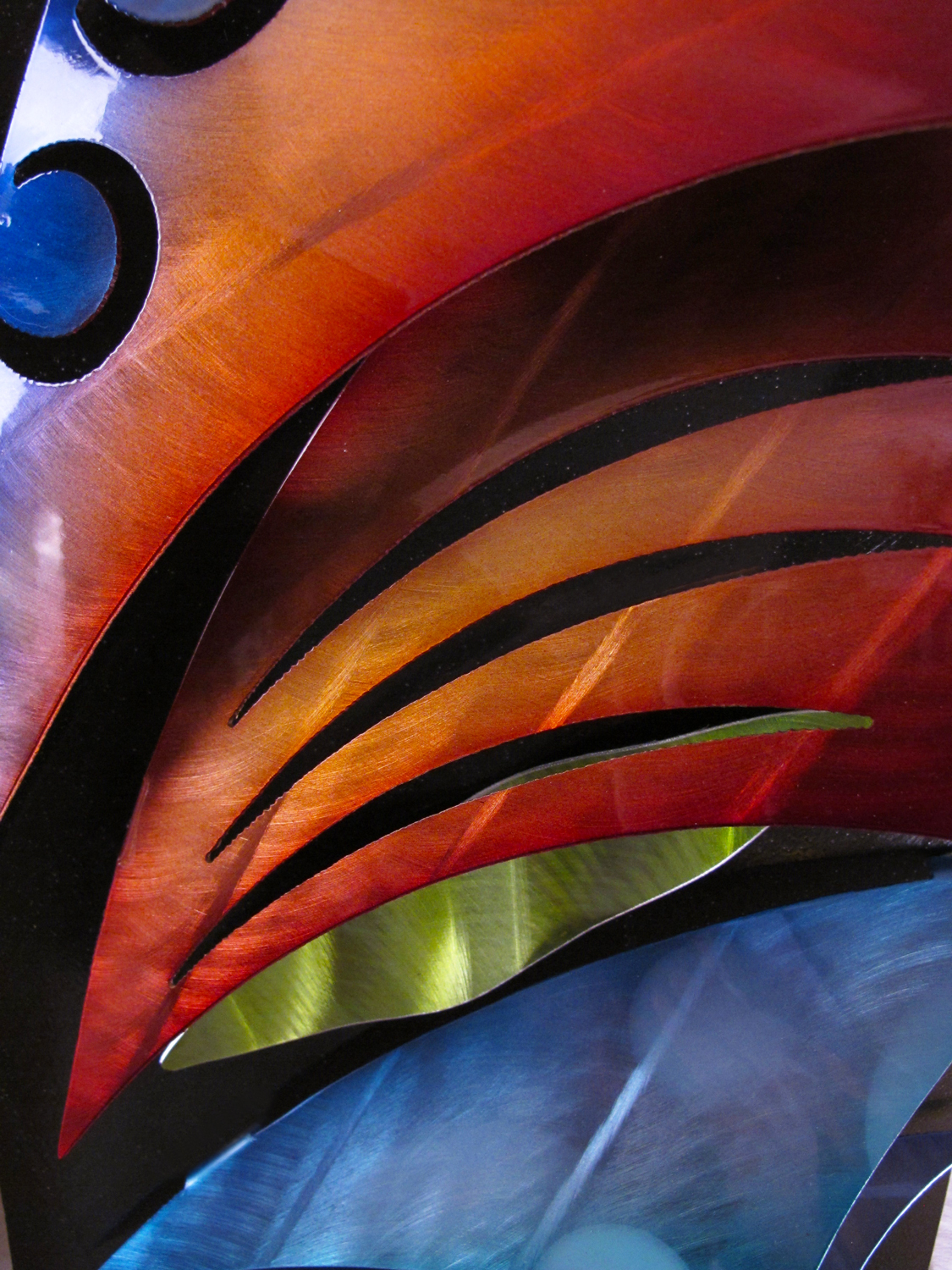 «Aquadelic» Modern 3D Abstract Metal Wall Art Work Painting Sculpture Fish XL
