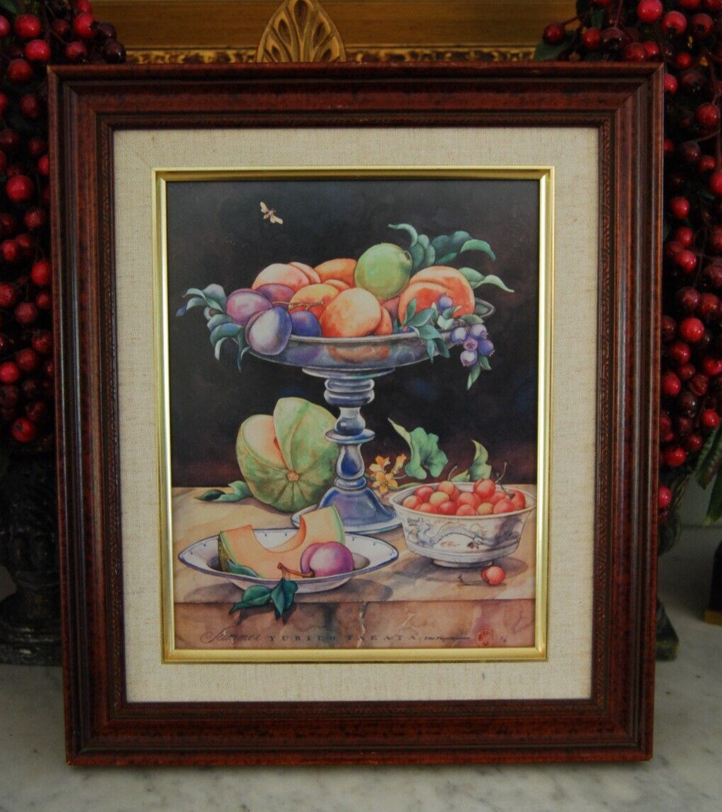 2 x VINTAGE LITHOGRAPHS PRINTS SPRING & SUMMER THE FOUR SEASONS BY YURIKO TAKATA