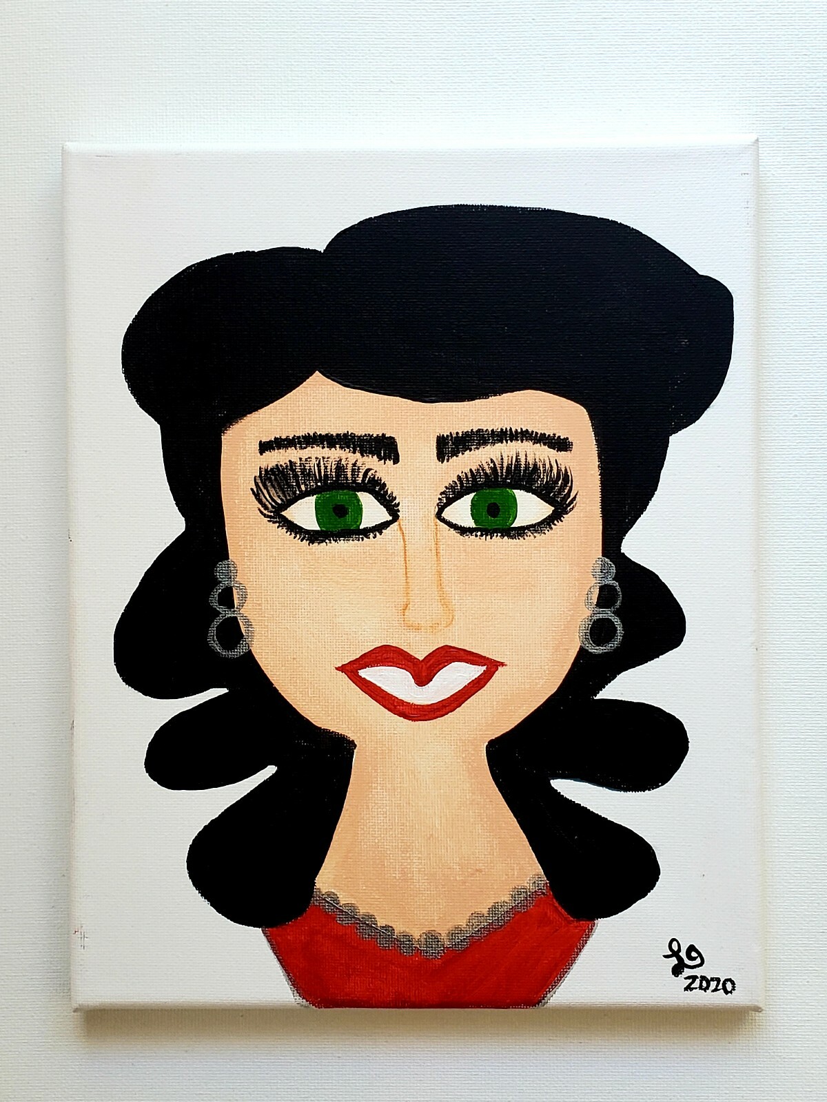 Pop Art, Acrylic Art, Art, Red Tops, Women, Whimsical, Humor, Fun