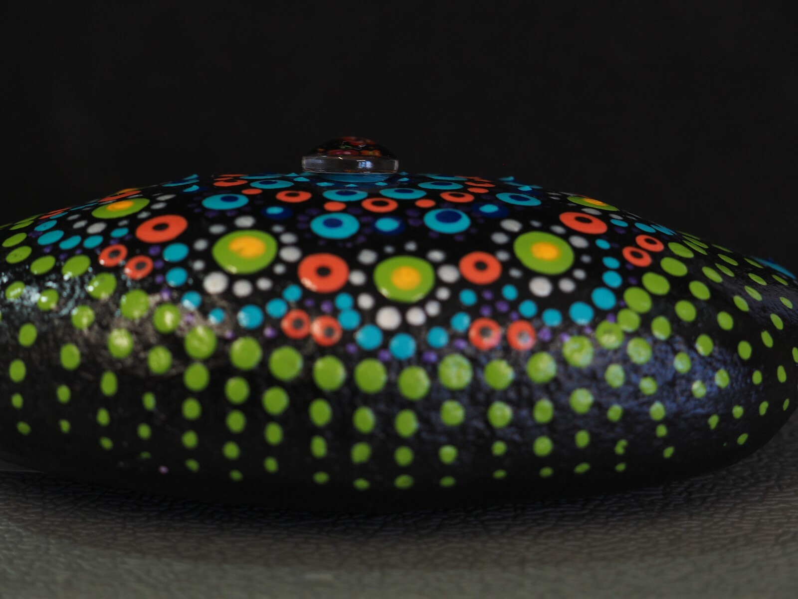 Handpainted Mandala Stone Peace Zen Healing Art Hippie Yoga Meditation Gift Rock