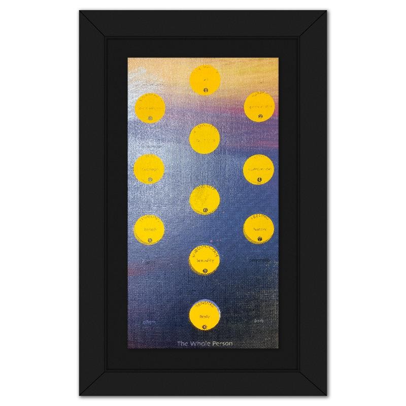 Kaufman (1960-2010), «Kabbalah the Whole Person» Framed Mixed Media Art, 20/50