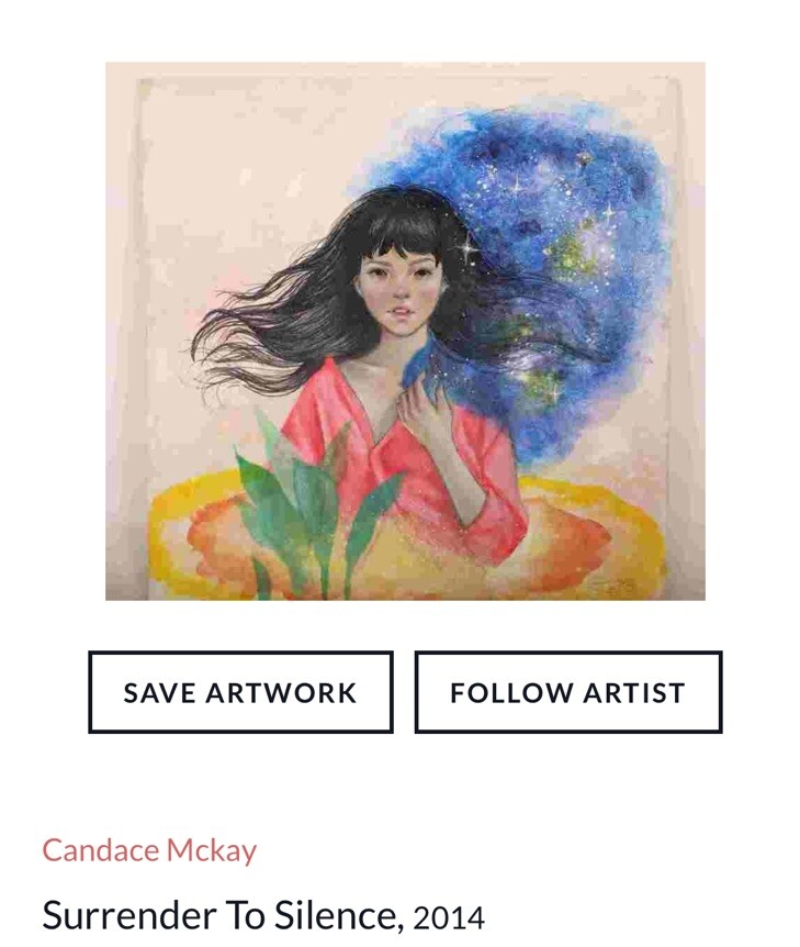 Candace Mckay Surrender To Silence, 2014 Acrylic Masonite