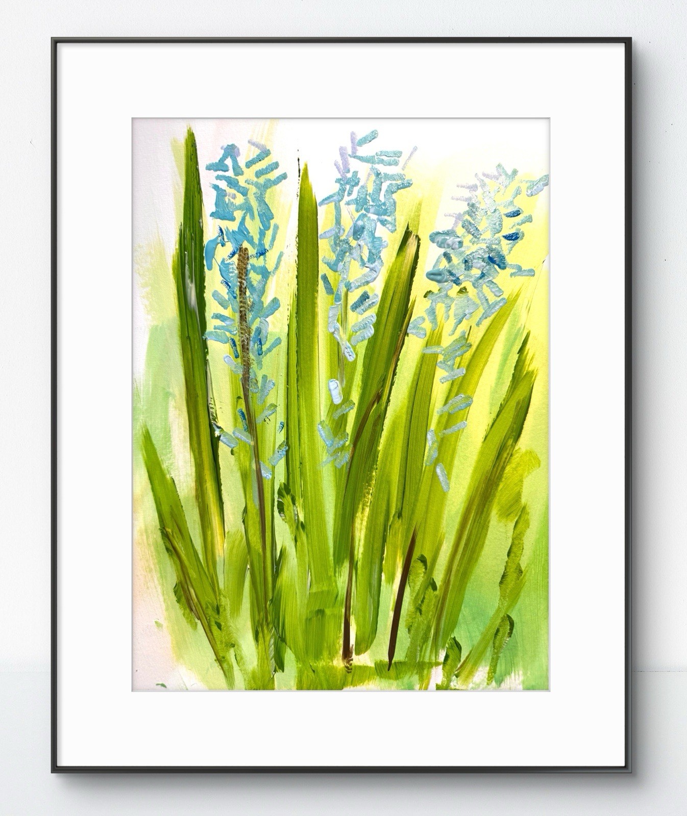 SAMATOWIC Original 9×12 Abstract Hyacinth Expressionism Handmade Signed Fine Art