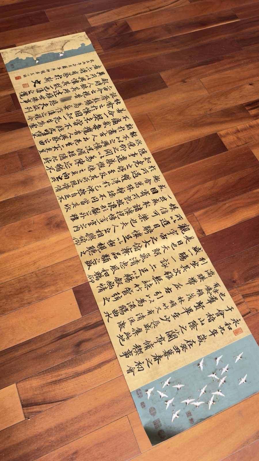Unframed Chinese calligraphy Orchid Pavilion Preface蘭亭序on Great Crane Banner2612