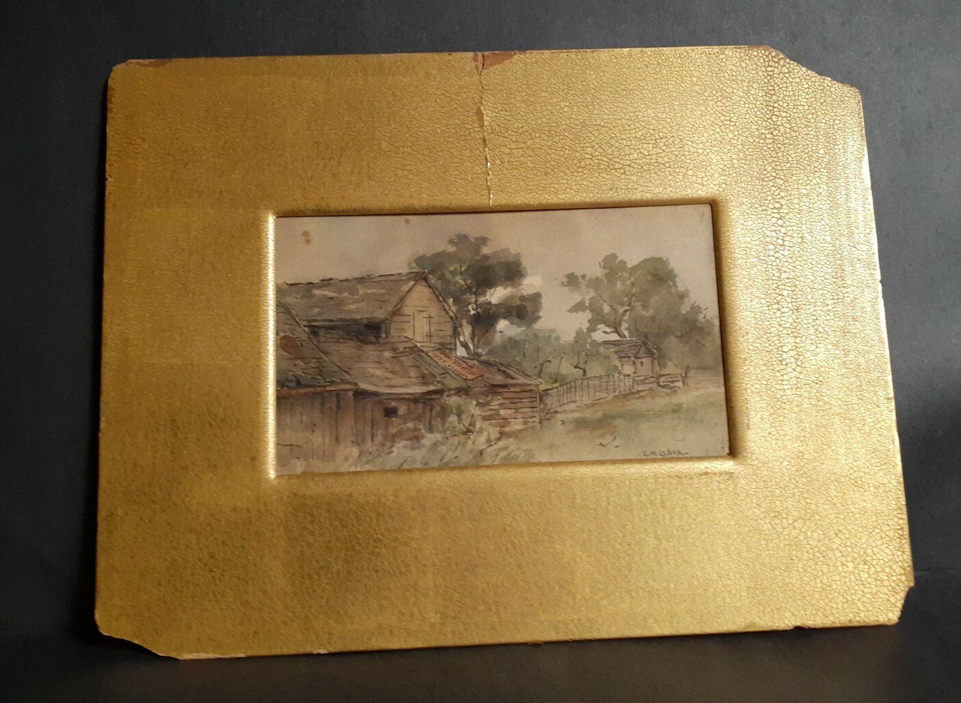 Original Watercolor Signed «G.M Clark» George Merritt Clark (1853-1904), 16″x12″