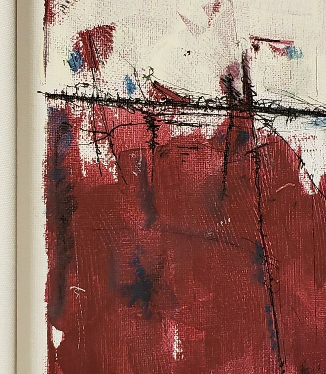 No.458 Original Abstract Modern Minimal Textured Painting/ Canvas By K.A.Davis