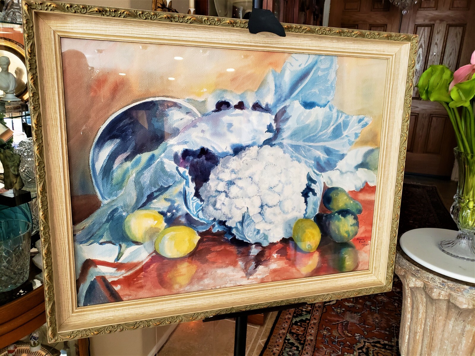 MARIE CLARK MILLER Original SIGNED WATERCOLOR Important Mid-Century Modernist
