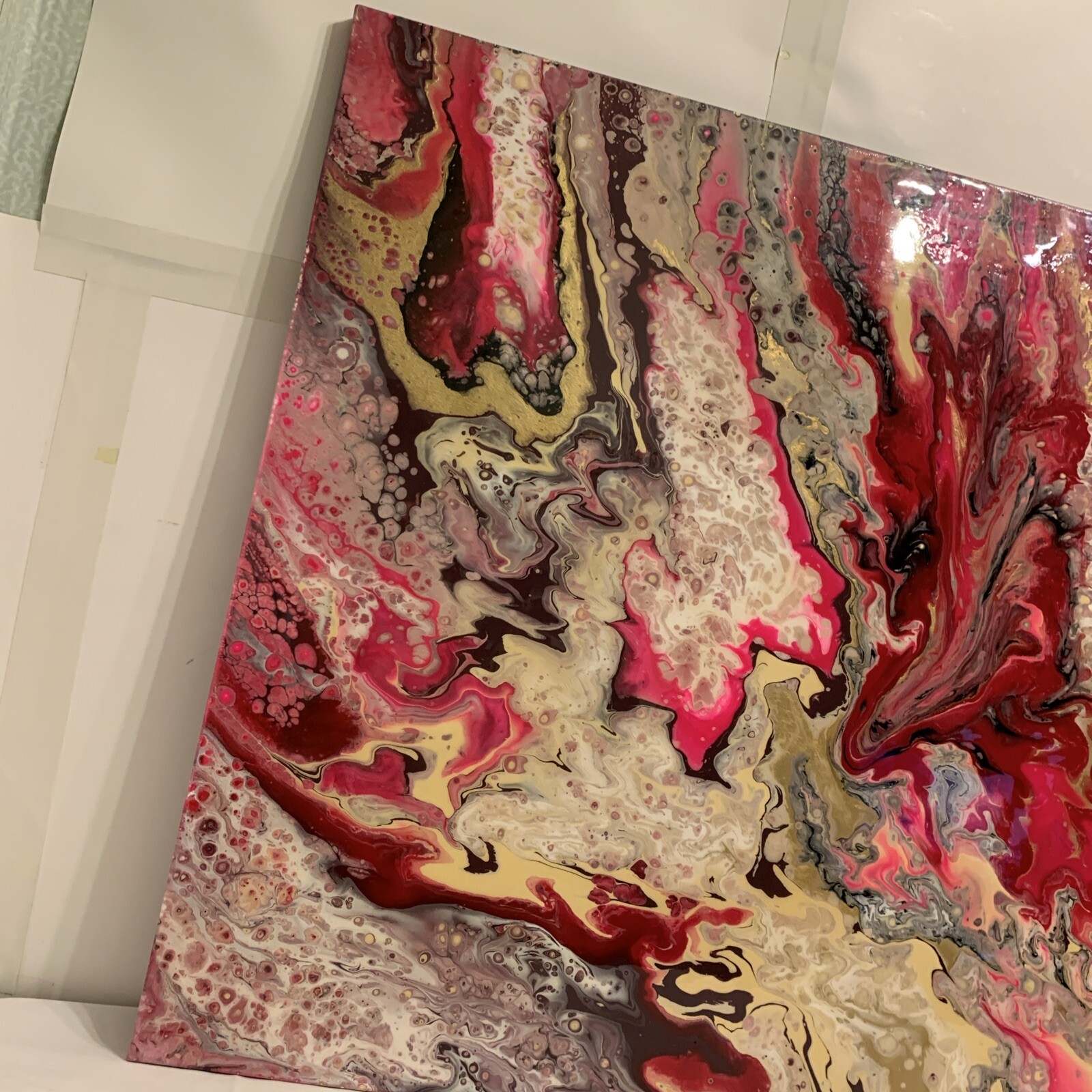 abstract painting on canvas original Fluid Contemporary Art Multi Colors 30×40