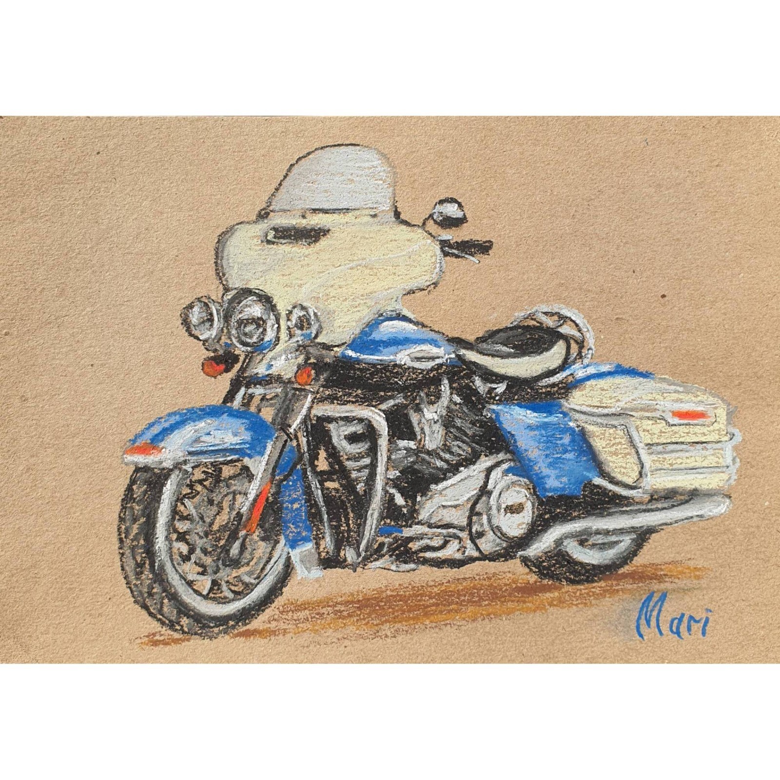 Harley Davidson Electra Glide Revival Painting Sturgis South Dakota Original Art