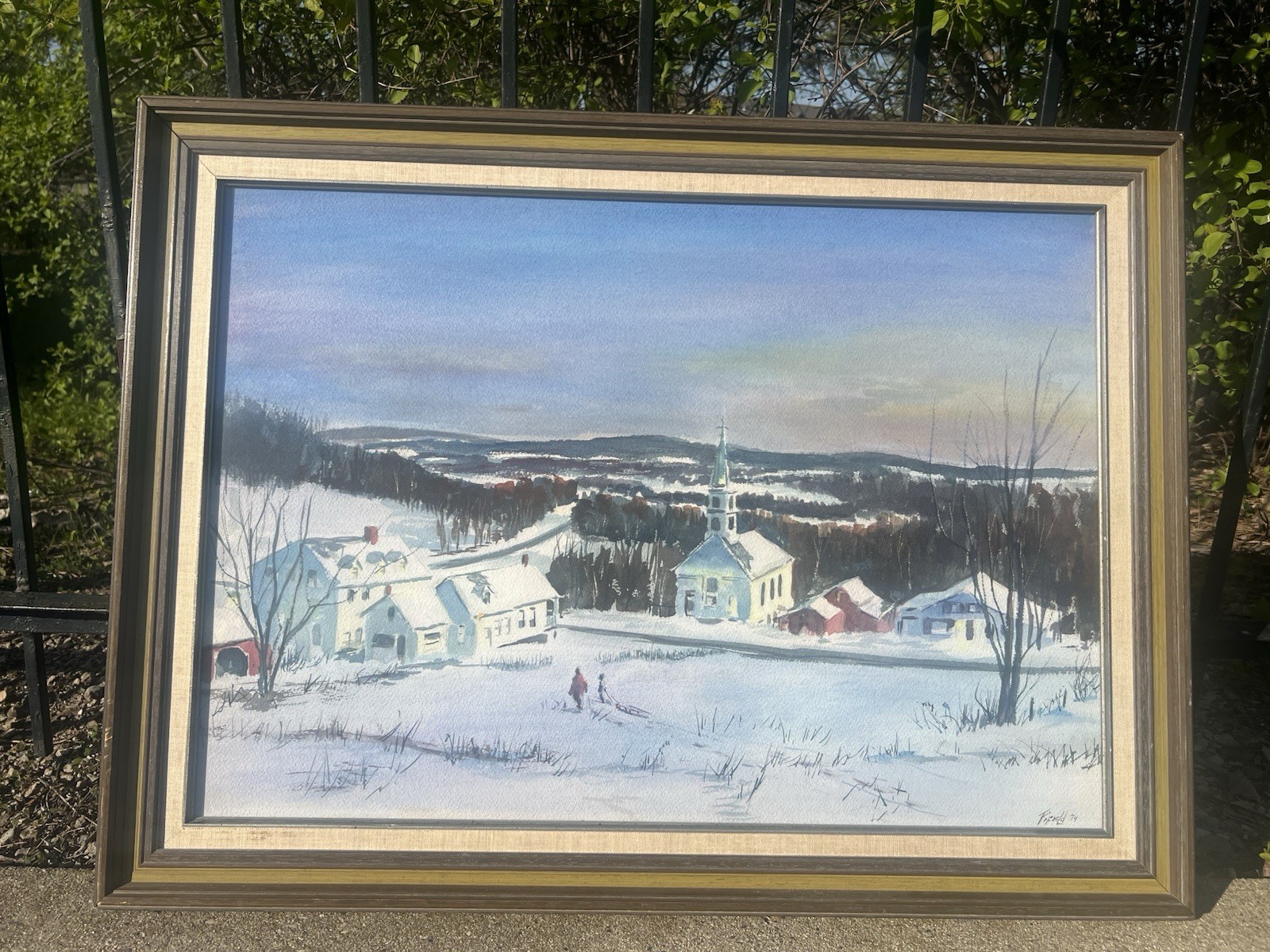 Robert H Fifield Minesota artist watercolar painting Circa 1974