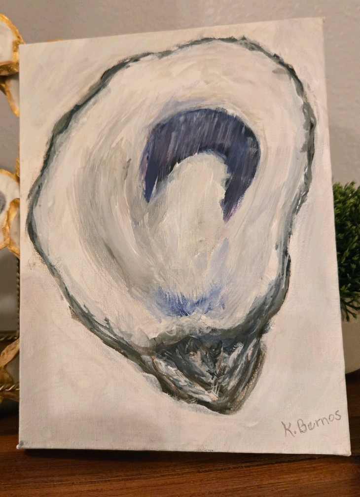 Amateur Oyster Acrylic Painting on canvas