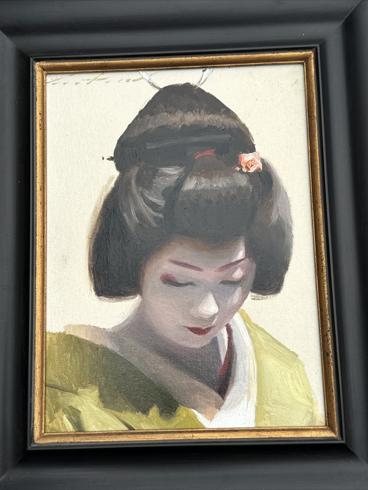 PHIL COUTURE PAINTING PORTRAIT LISTED FAMOUS JAPANESE WOMAN PRETTY FEMALE MODEL