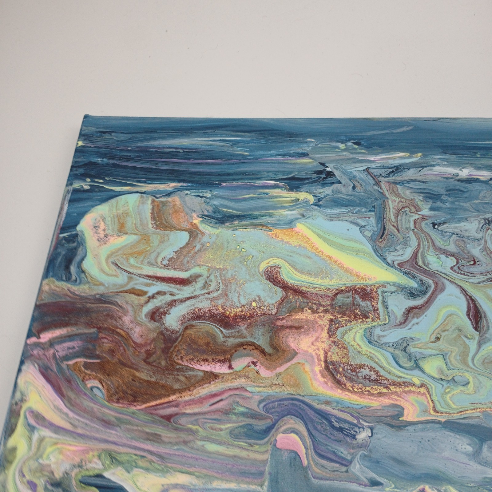 Original Acrylic Blacklight Painting – Abstract Medium Size 16″ X 12″