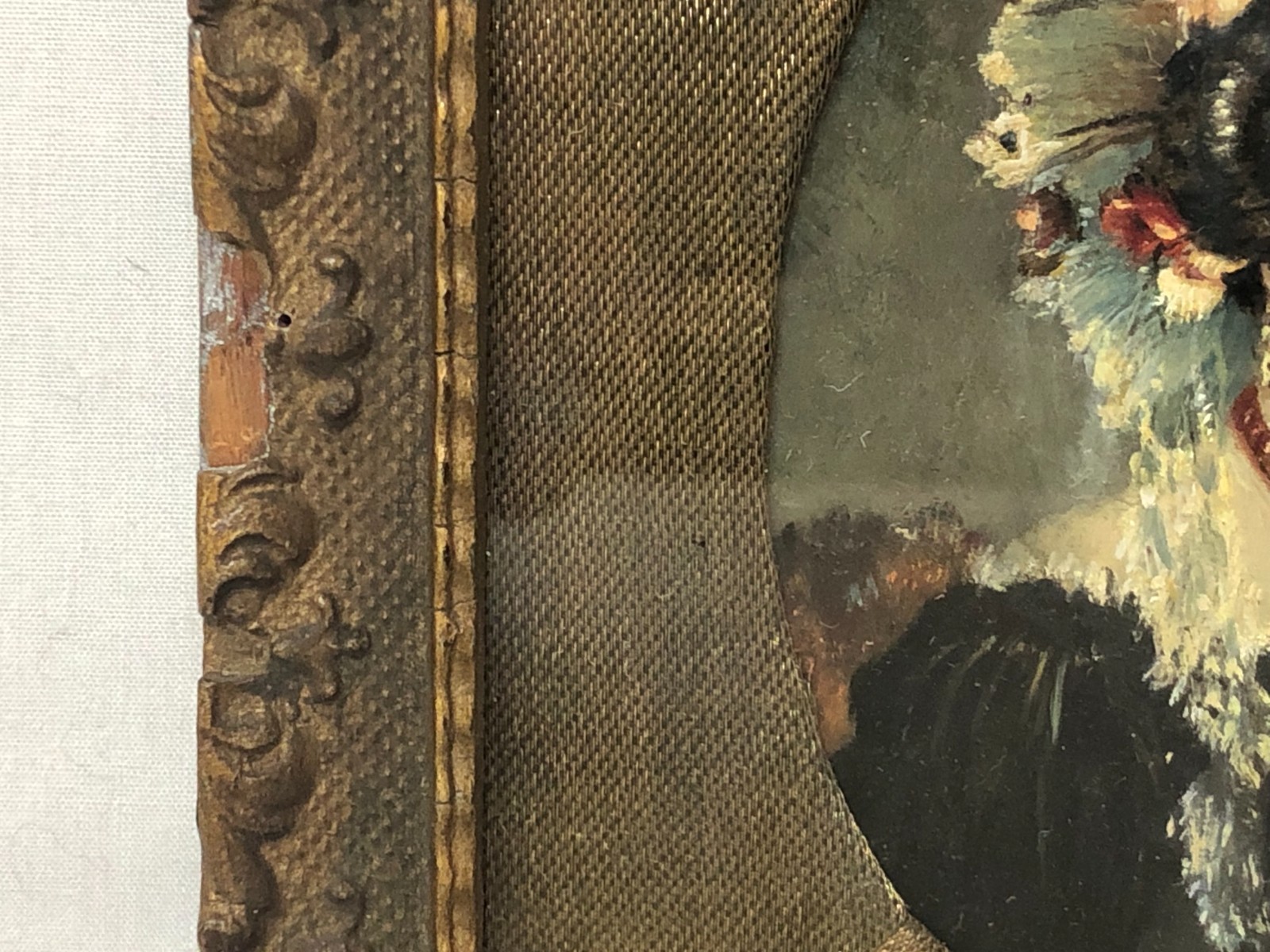 Antique Hand Painted and Signed Women’s Portrait in Original Frame.