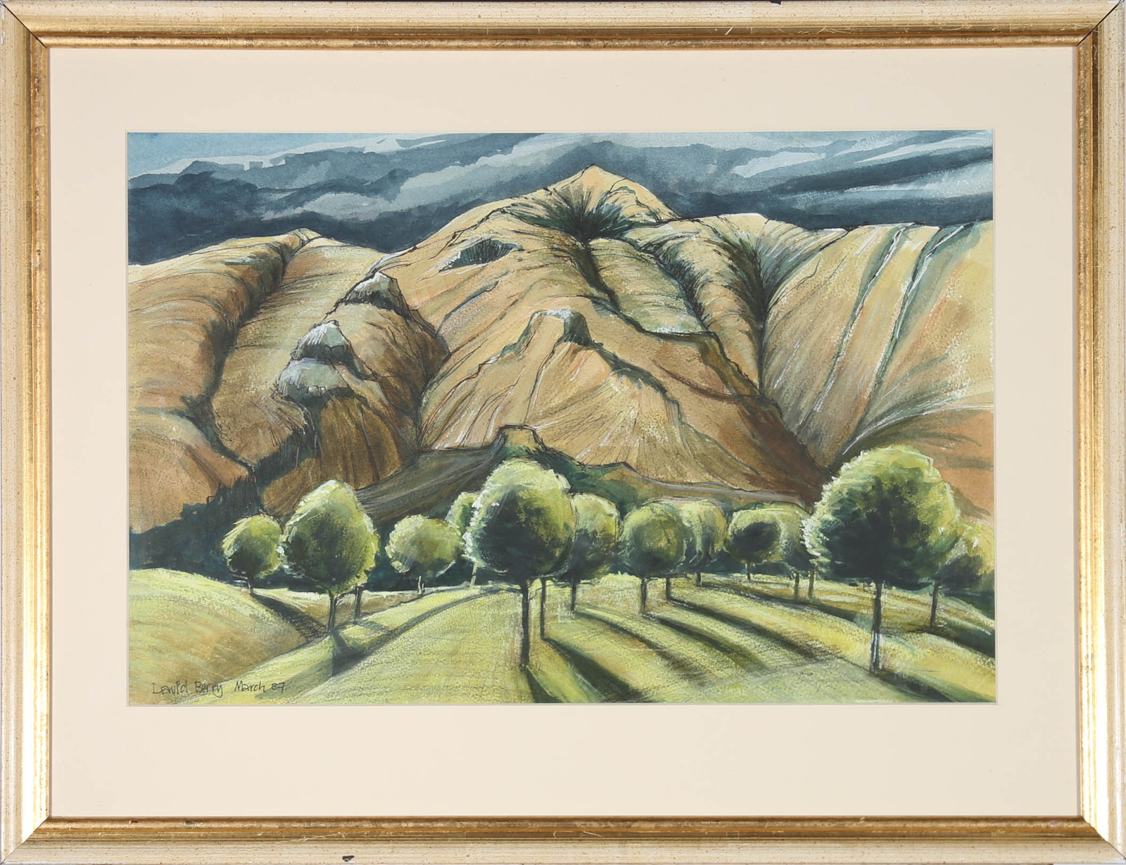 David Berry – 1987 Watercolour, The Foot Of The Mountain