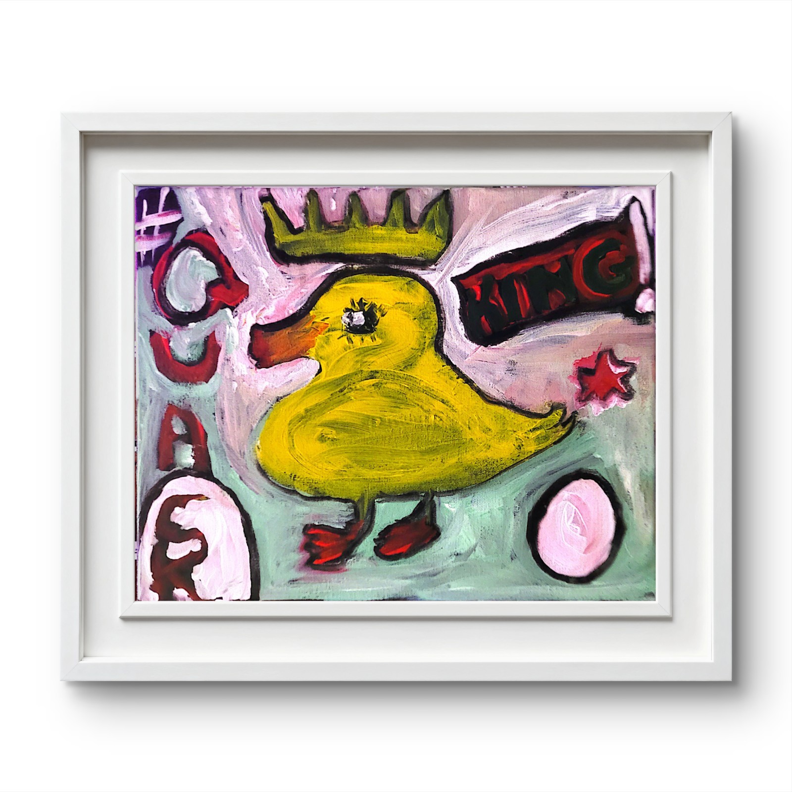 Duckling Not Basquiat Inspired Abstract Acrylic At Painting 11×14