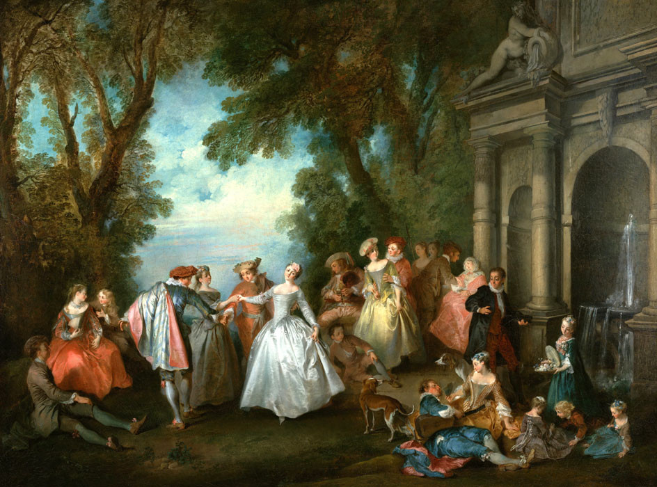 Classical Dancing in the fountain oil painting Printed on canvas L1669