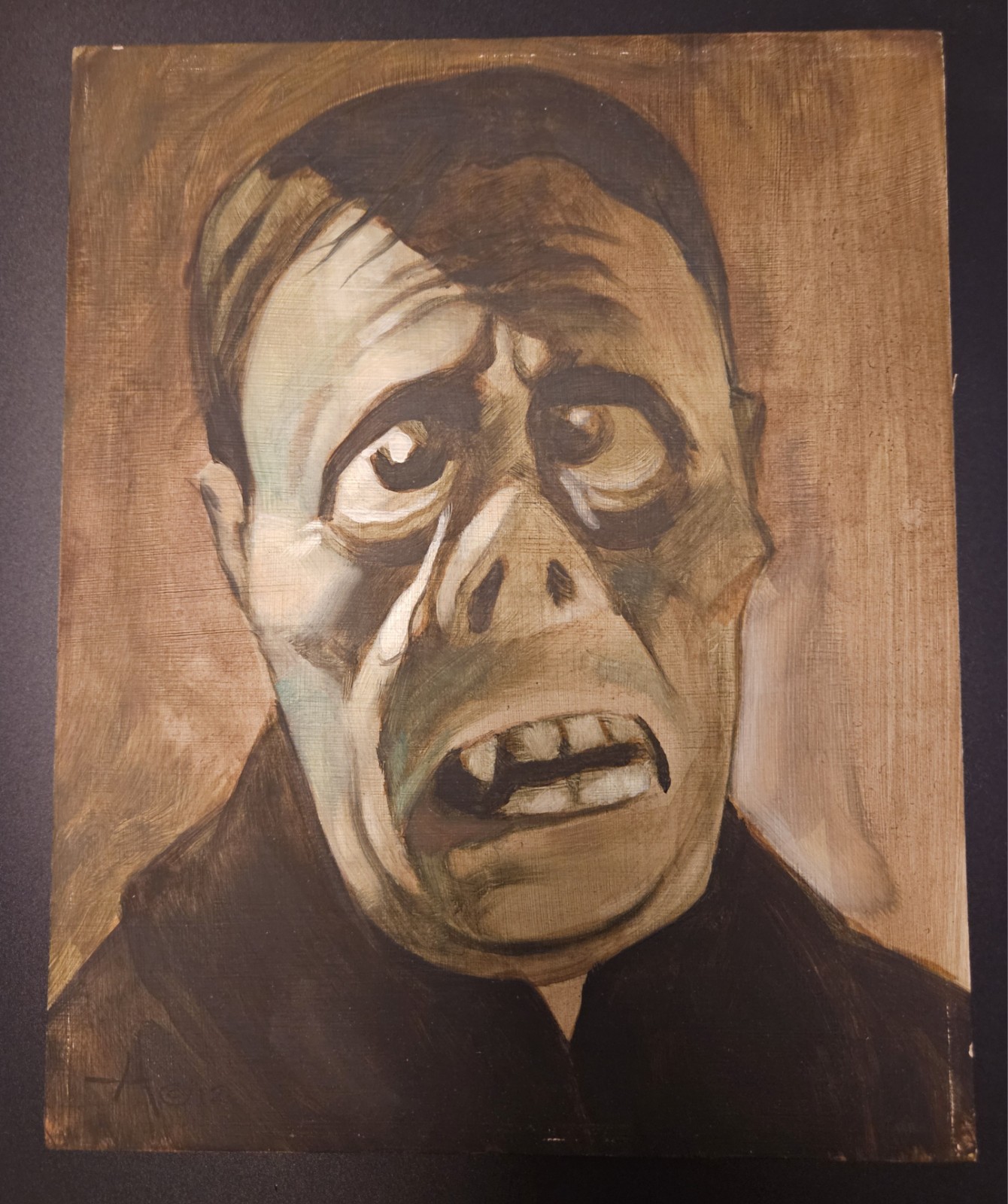 Original PHANTOM OF THE OPERA Painting on Board by Mike Hoffman HORROR