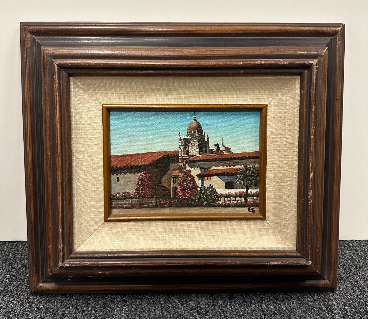 EUGENE SCHMIDT Mission San Carlos Borromeo del Carmelo California Oil Painting