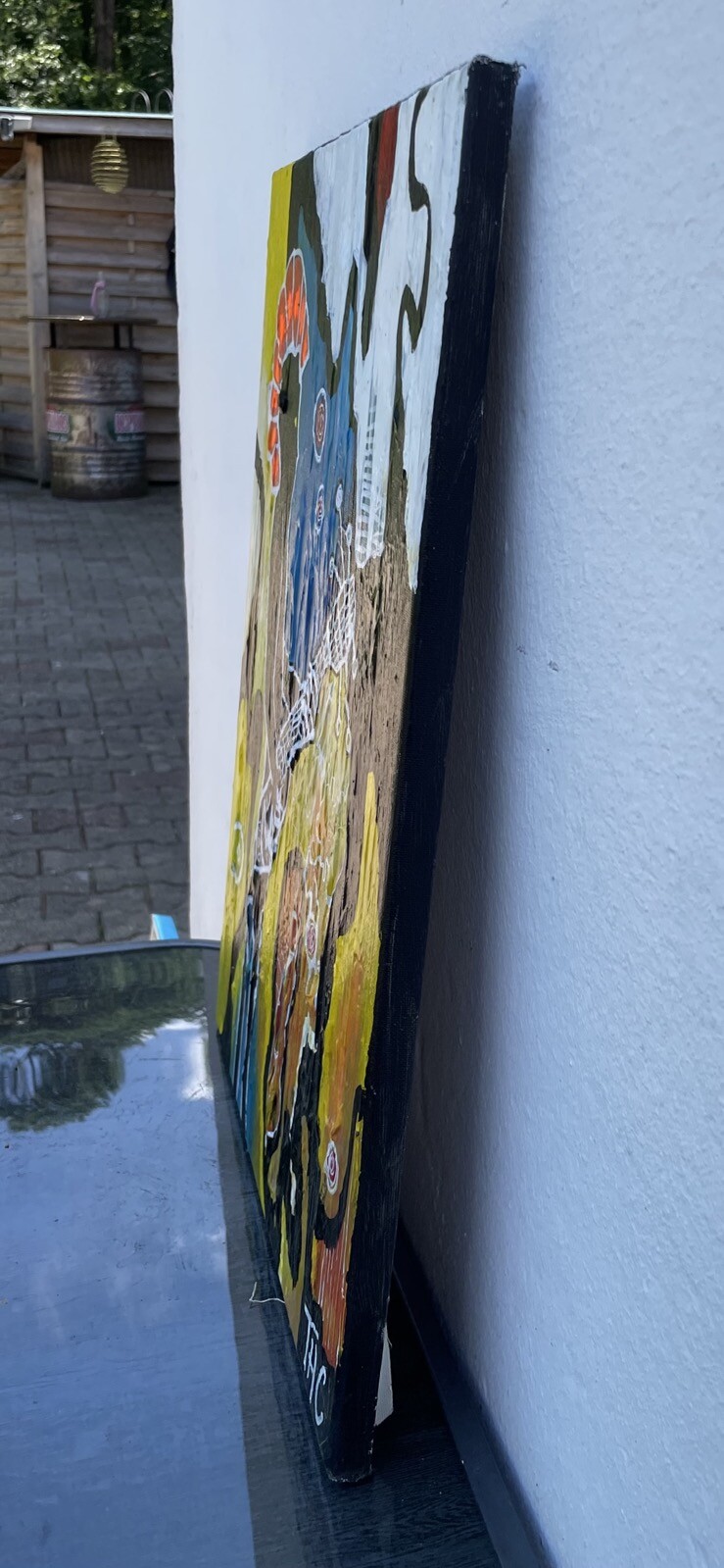 Abstract Figure Composition Punk with Guitar Rock Music Art from Copenhagen