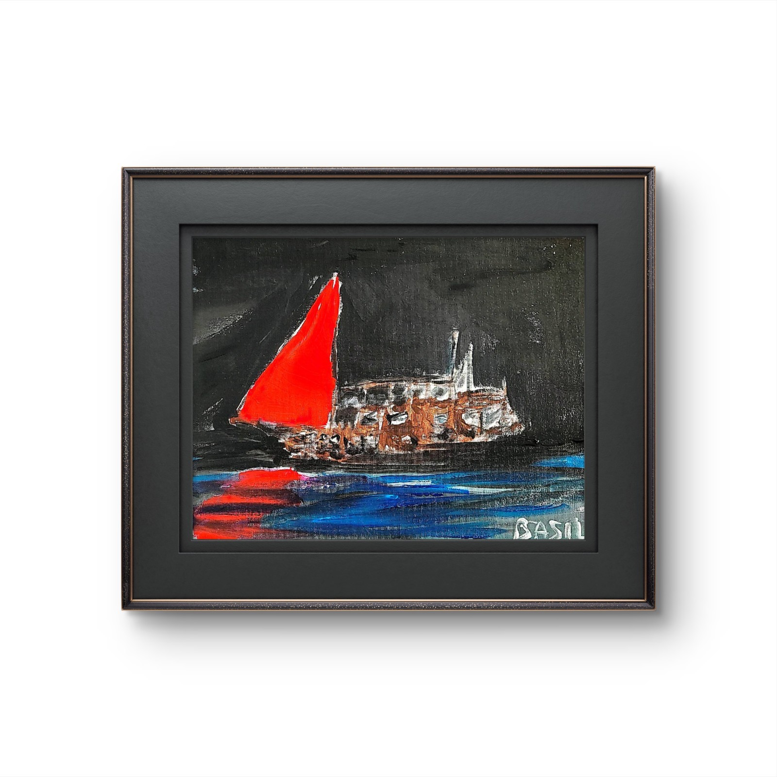 Ghost Ship Neo Expressionism Original Artwork Canvas