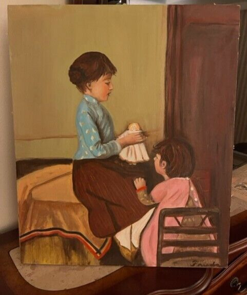 folk art painting original signed