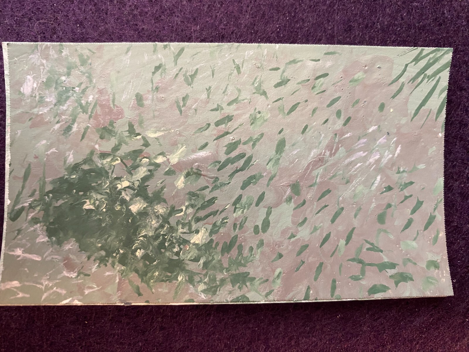 BCA Original Art Card 3.5×2 inches Abstract Latex Signed WGF 2024.0117 I