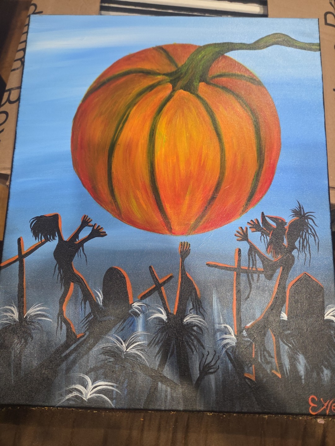 Folk Art Painting 20″ x 16″