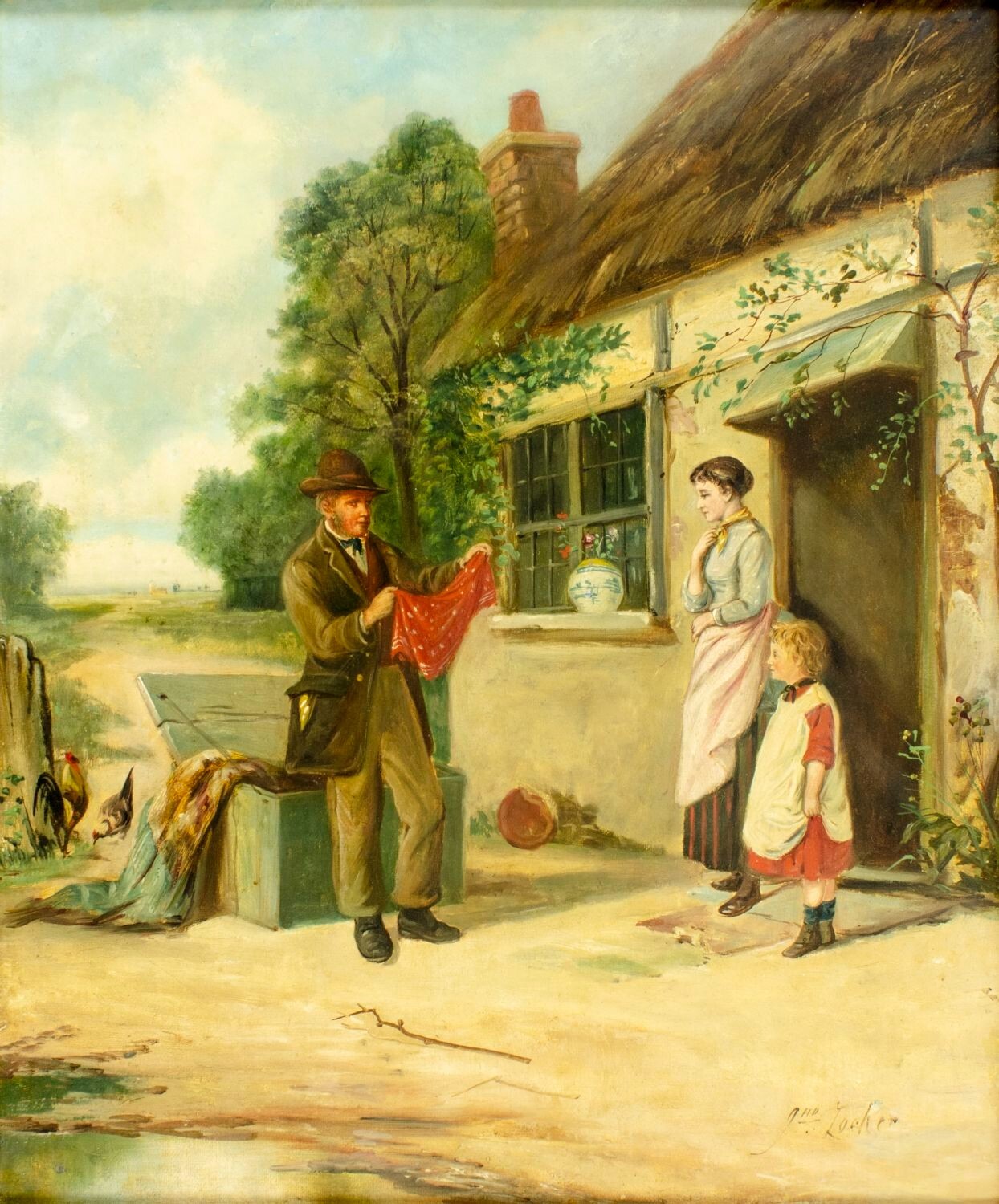 John Locker (UK,fl.1862-1872) oil painting antique 132674