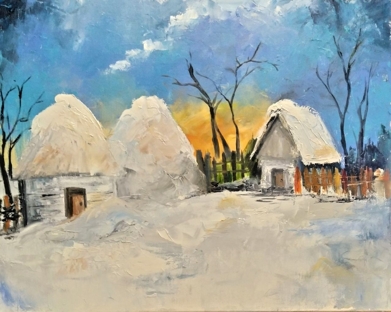 art 237 original painting 50×40 сm oil on canvas TA landscape modern
